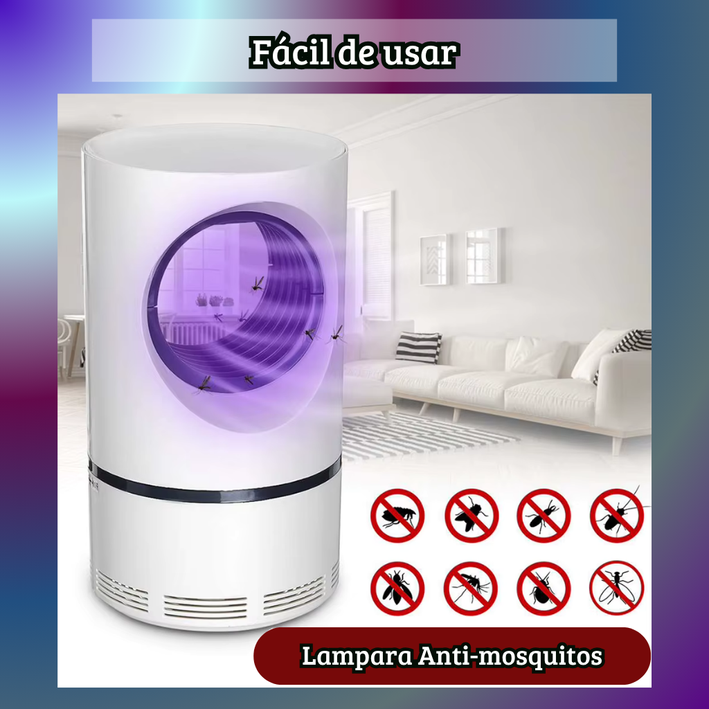 Mata Mosquitos Eléctrico LED UV | Duerme Sin Zumbidos, Sin Picaduras y Sin Químicos