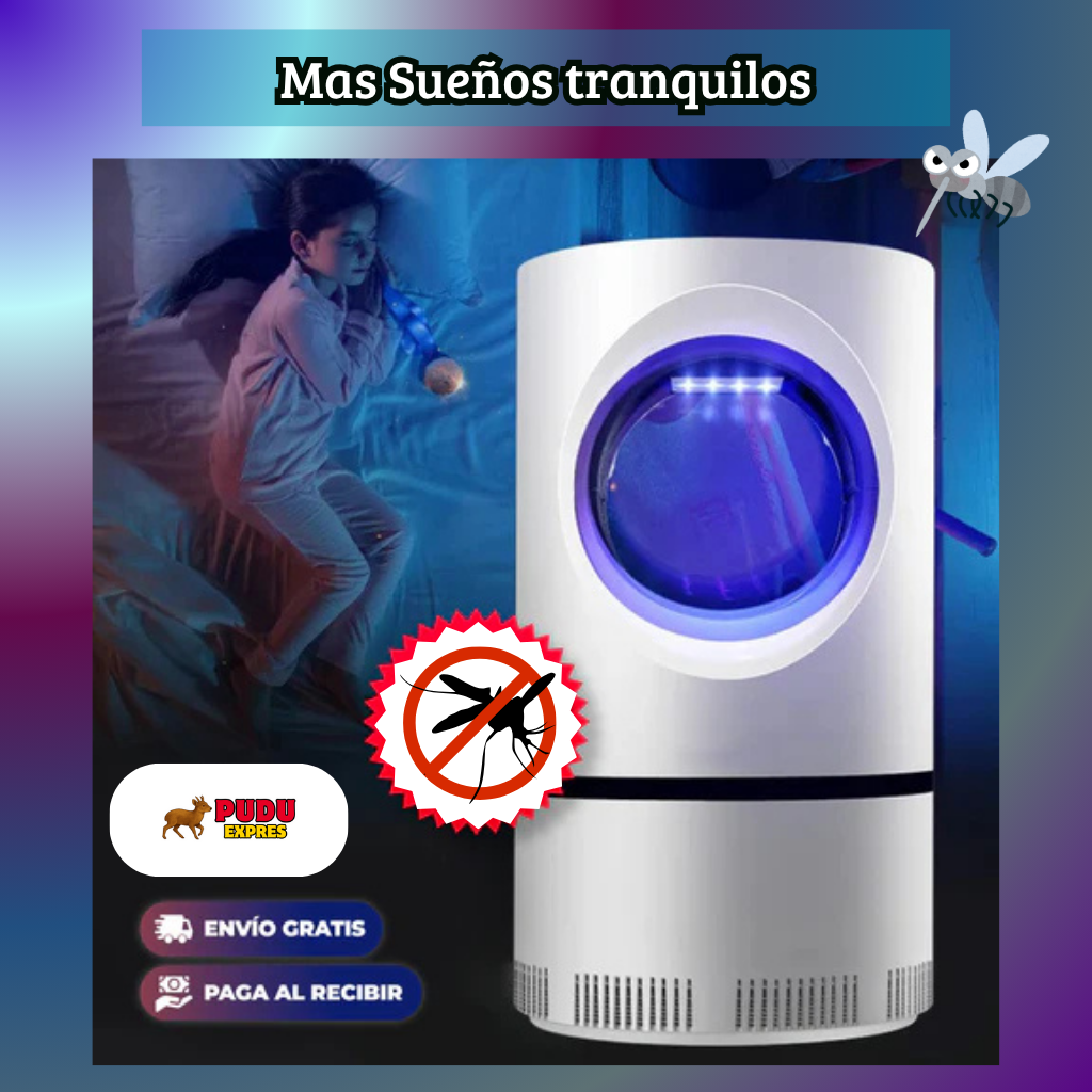 Mata Mosquitos Eléctrico LED UV | Duerme Sin Zumbidos, Sin Picaduras y Sin Químicos