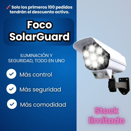 FOCO SOLARGUARD — ILUMINACIÓN Y SEGURIDAD, TODO EN UNO