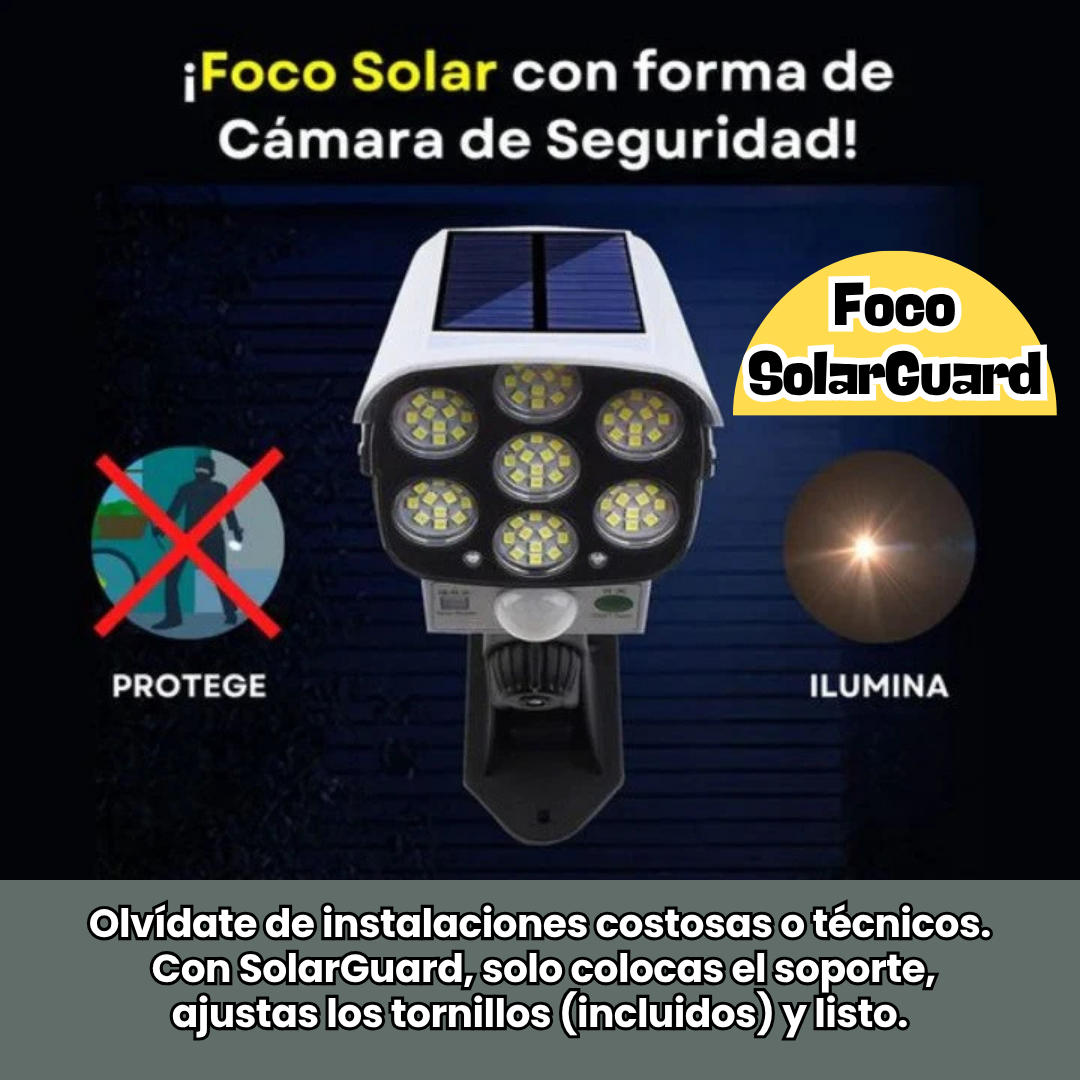 FOCO SOLARGUARD — ILUMINACIÓN Y SEGURIDAD, TODO EN UNO