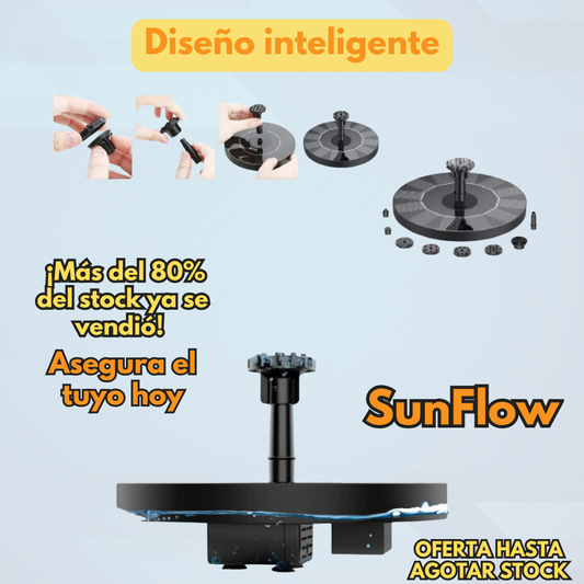 Fuente Solar SunFlow - Deja que el Sol Haga Correr la Belleza en tu Jardín