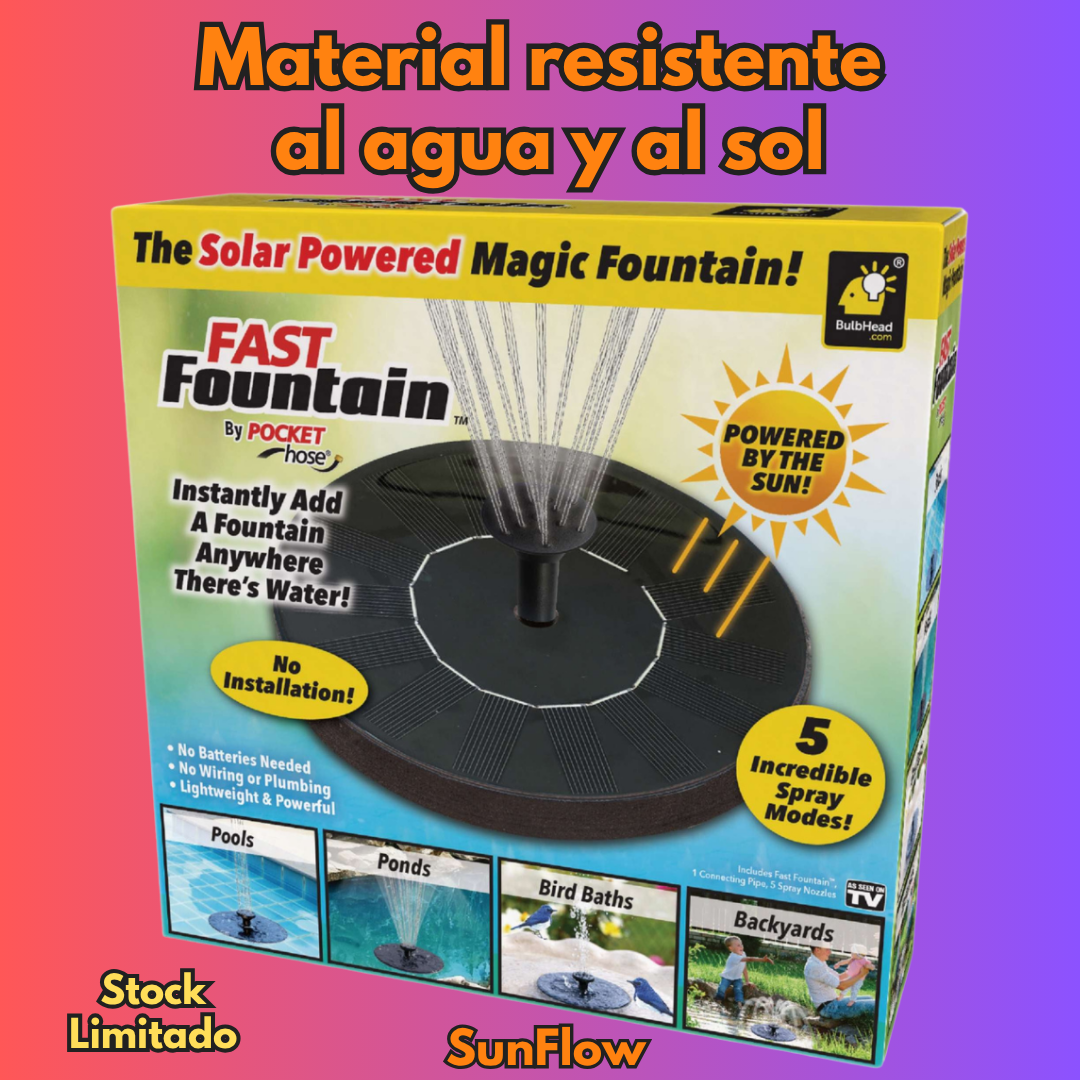 Fuente Solar SunFlow - Deja que el Sol Haga Correr la Belleza en tu Jardín