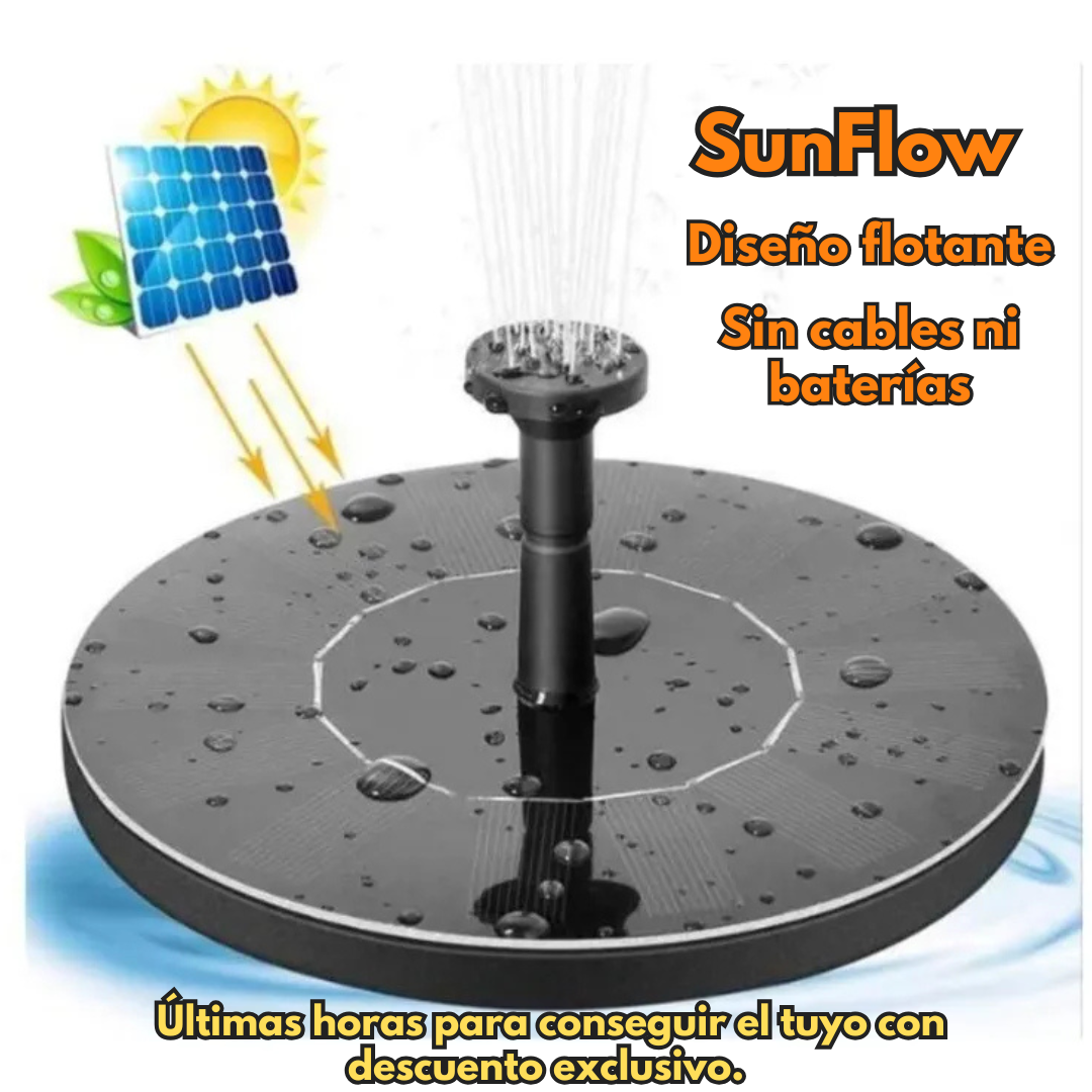 Fuente Solar SunFlow - Deja que el Sol Haga Correr la Belleza en tu Jardín