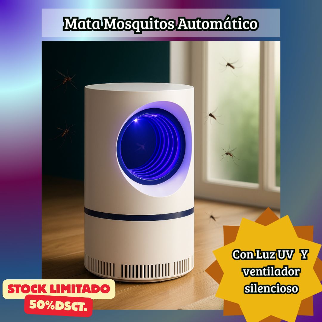 Mata Mosquitos Eléctrico LED UV | Duerme Sin Zumbidos, Sin Picaduras y Sin Químicos
